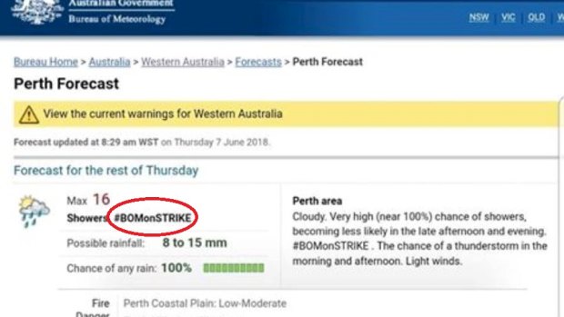 BOM workers managed to sneak in these hidden messages to their forecast.