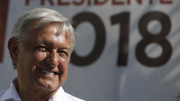 Presidential candidate Andres Manuel Lopez Obrador, seen as likely more antagonist towards the US.