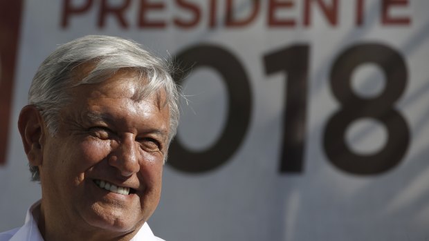 Presidential candidate Andres Manuel Lopez Obrador, seen as likely more antagonist towards the US.