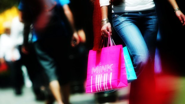 Retail sales grew twice as much as expected in February.