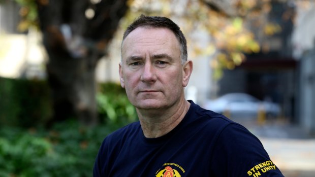 Head of the firefighters' union Peter Marshall.