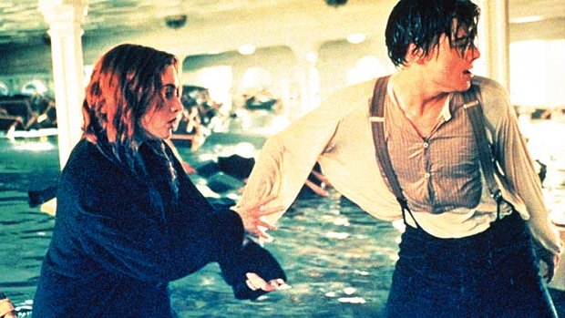 Kate Winslet and Leonard DiCaprio in <i>Titanic</i>.