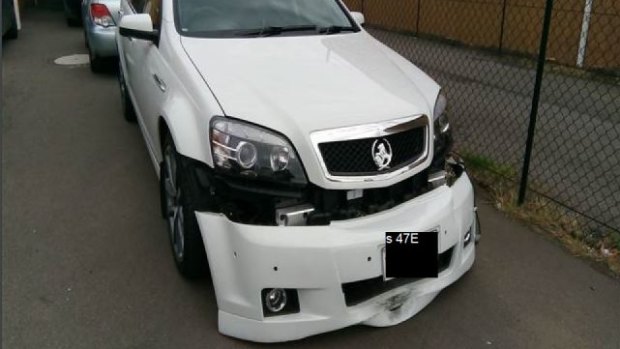 Damage to Comcars from bollards at the Senate entrance to Parliament House, released under Freedom of Information.