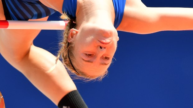 Eleanor Patterson in action during the Australian Athletics Championships at Carrara Stadium on the Gold Coast.