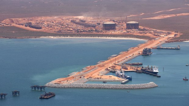 The gas export hub at Barrow Island, of northern Western Australia.