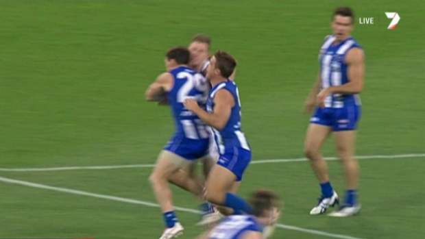 Brent Harvey could be on the sidelines again following this clash with Joel Selwood.