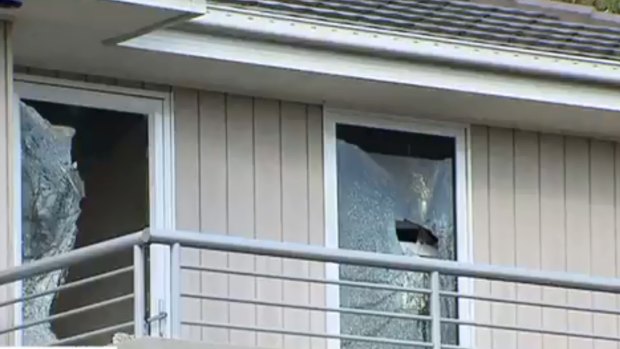 Party-goers smashed windows in the Hawthorn East property. 