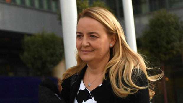 Commonwealth Bank executive Marianne Perkovic, outside the Royal Commission.