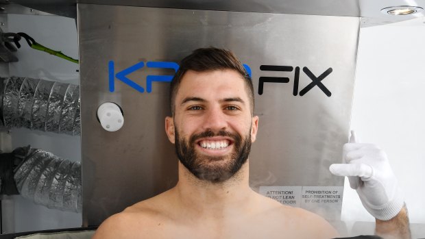 Cutting-edge technology: James Tedesco steps into the chamber.