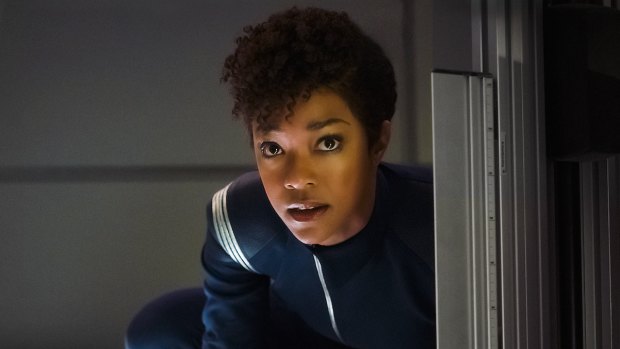 Sonequa Martin-Green as first officer Michael Burnham in Star Trek: Discovery.