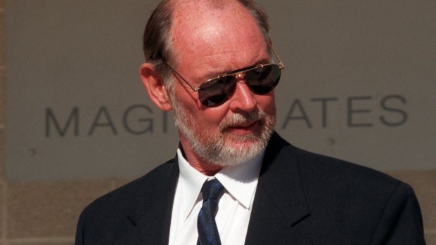 Rod McCracken outside the ACT Magistrates Court in 1998.