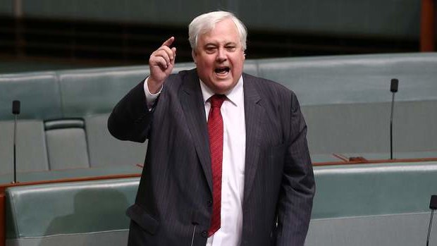 Member for Fairfax, Clive Palmer delivering a 90 second statement before question time. Photo: Alex Ellinghausen
