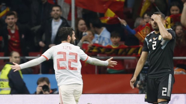 Hat trick hero: Isco grabbed three goals for Spain.