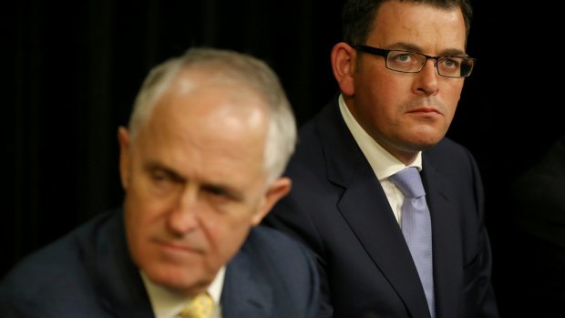 Prime Minister Malcolm Turnbull and Victorian Premier Daniel Andrews: two leaders on track to elections.
 