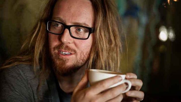 Tim Minchin taking a break at Clancy's Fish Pub last week. He's currently starring in Jesus Christ Superstar at Perth Arena.