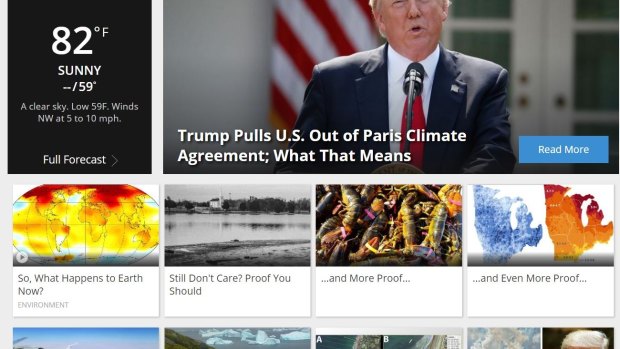 The Weather Channel homepage