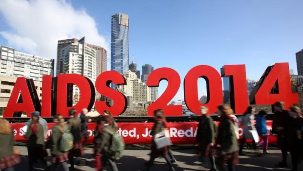 Sombre mood: The AIDS conference is due to begin in Melbourne this weekend. 