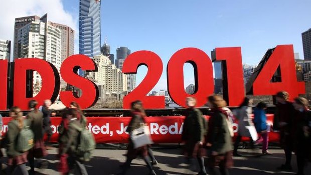 Sombre mood: The AIDS conference is due to begin in Melbourne this weekend. 