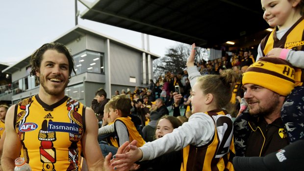 All smiles: Hawthorn have had a lot of joy in Launceston.