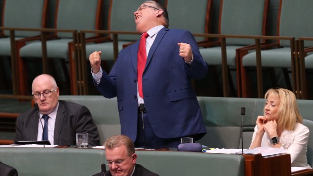 Ewen Jones fails to get the call during question time on Thursday.