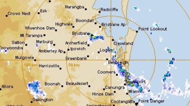 Scattered showers in South East Queensland.