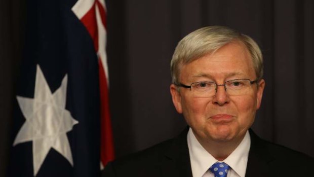 Prime minister elect Kevin Rudd during a press conference on Wednesday.