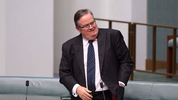 Ewen Jones during question time. Photo: Andrew Meares
