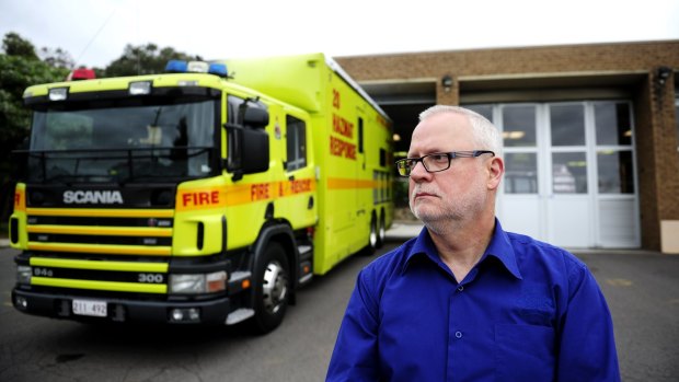 Fire fighters union boss Greg McConville, who said the government's funding plans were lacklustre.