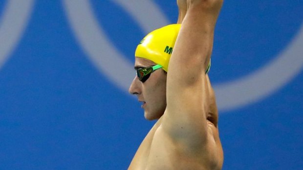 Australia's Cameron McEvoy prepares before a men's 50-meter freestyle semifinal. 