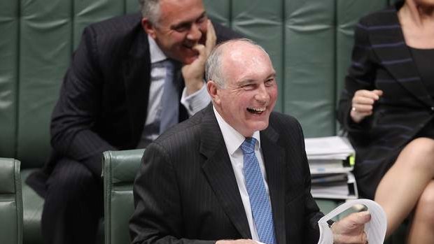 Acting Prime Minister Warren Truss during QT on Monday. Photo: Alex Ellinghausen