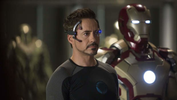 Robert Downey Jr as Tony Stark in Iron Man 3.
