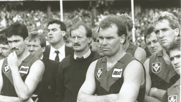 John Northey and his players after the 1988 grand final.