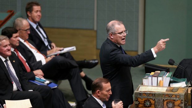 Social Services Minister Scott Morrison during question time on Tuesday.