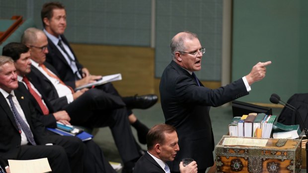 Social Services Minister Scott Morrison during question time on Tuesday.