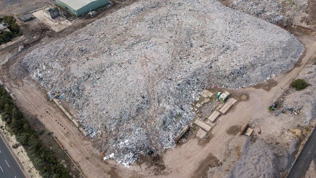 A fire-prone recycling stockpile in Lara was the subject of a recent VCAT ruling. 