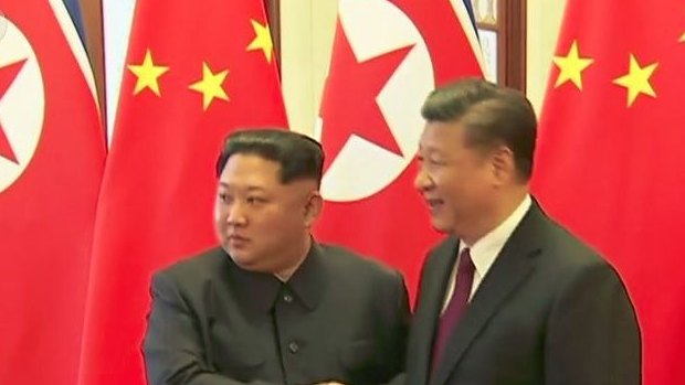 North Korean leader Kim Jong-un and China's leader Xi Jinping.