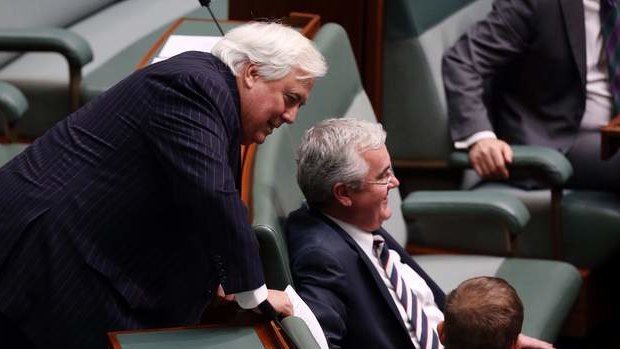 Clive Palmer during question time. Photo: Andrew Meares