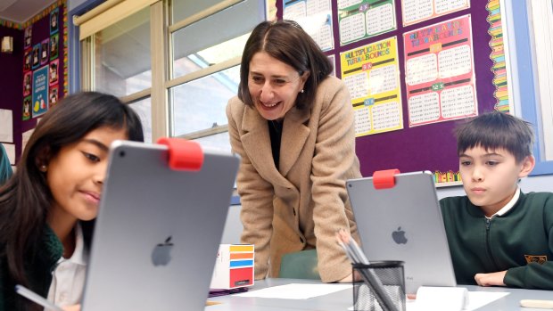 Premier Gladys Berejiklian at Kent Road Public School. 