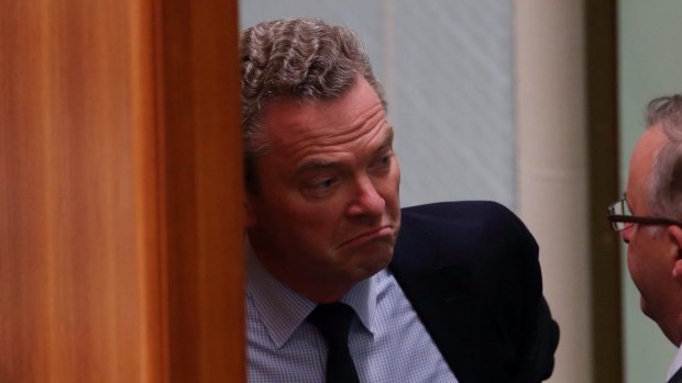 Christopher Pyne and Anthony Albanese during question time on Tuesday.