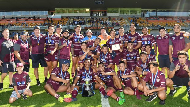 Making history: The Manly Sea Eagles have claimed the Harold Matthews Cup for the first time.