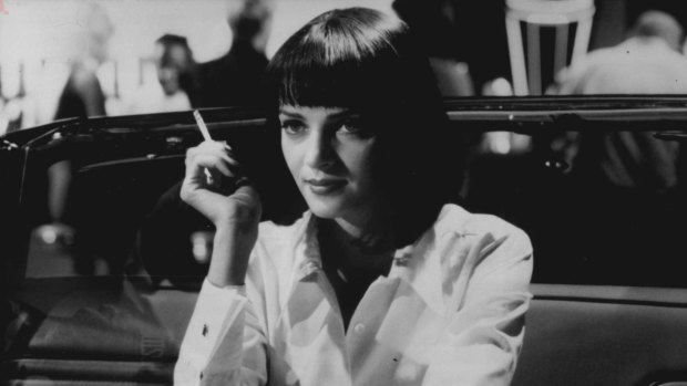 Uma Thurman's iconic role as Mia Wallace in 'Pulp Fiction'.