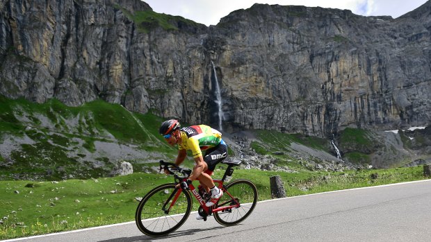 In fine form: Porte during his Tour de Suisse victory.