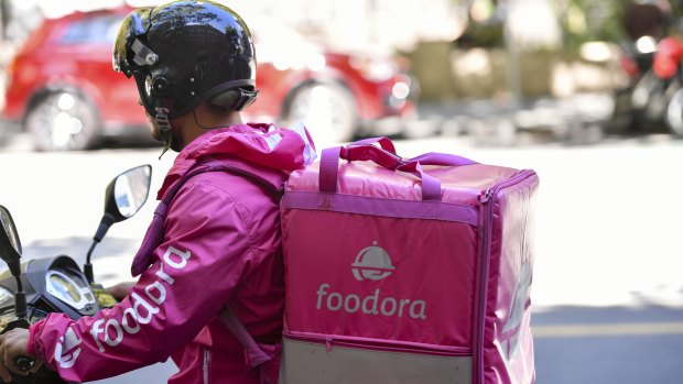 A foodora delivery rider