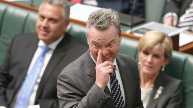 Leader of the House Christopher Pyne during question time on Thursday.