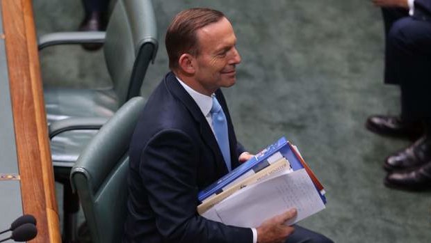 Prime Minister Tony Abbott during question time on Tuesday.