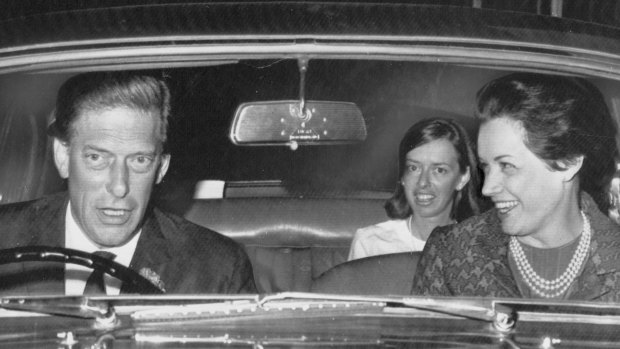 Lord Harewood and Patricia Tuckwell (right) drive from London airport after arrival from US where they were married in New Canaan, Connecticut  on August 3, 1967.