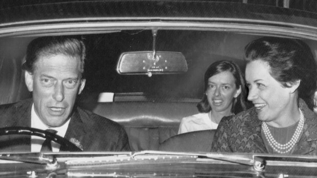 Lord Harewood and Patricia Tuckwell (right) drive from London airport after arrival from US where they were married in New Canaan, Connecticut  on August 3, 1967.