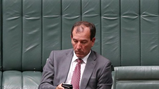 Special Minister of State Mal Brough after question time on Monday.