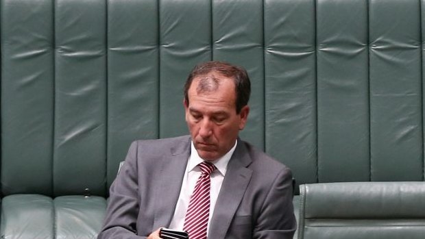 Special Minister of State Mal Brough after question time on Monday.