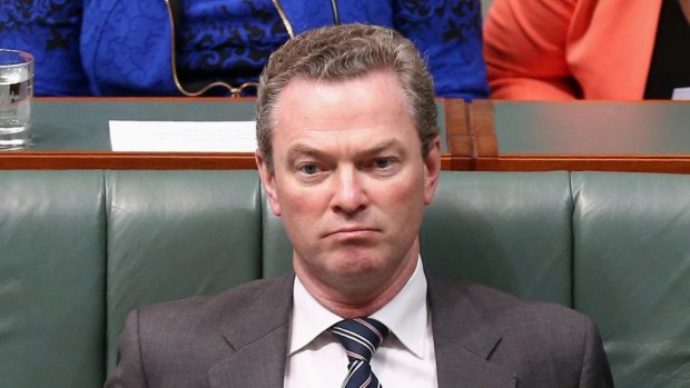 Leader of the House Christopher Pyne arrives for question time on Tuesday.